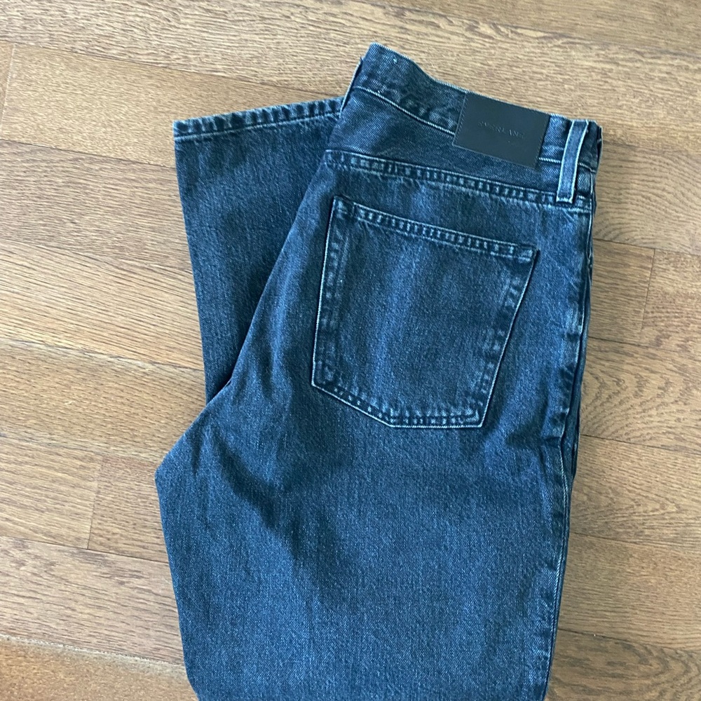 Everlane button fly black jeans
